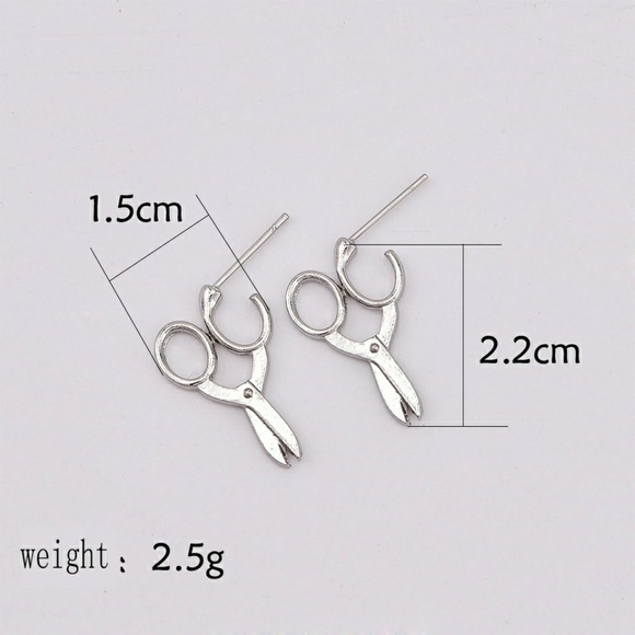 5 for $25 Scissors Shape Stud Earrings - Picture 3 of 6